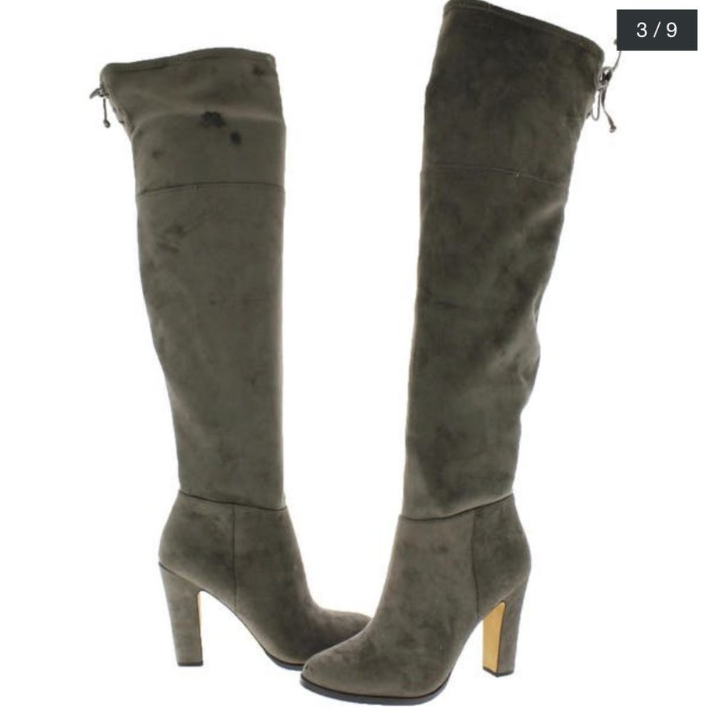 Vince Camuto Women's Shoes Cheera Suede Closed Toe Over Knee Fashion Boots